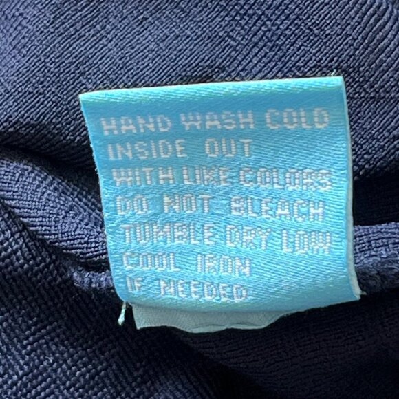 J McLaughlin Darcy Dress‎ Navy Herringbone Textured Bodycon Knee Length Size Med - Picture 11 of 11